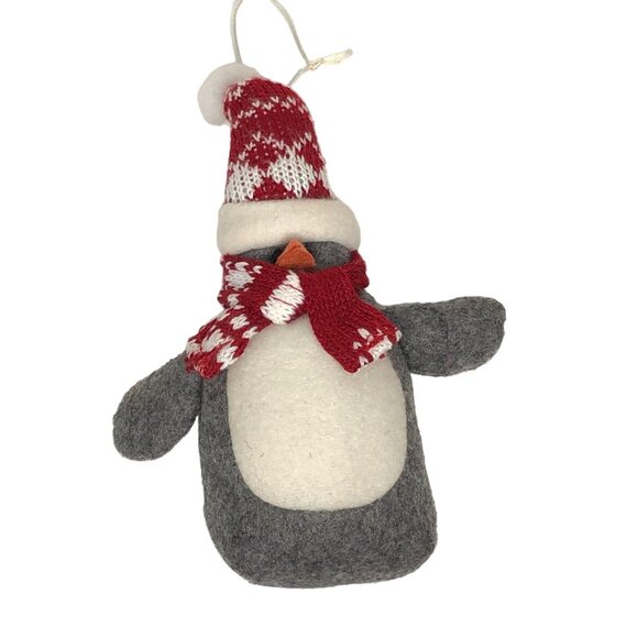 Christmas Ornament Stuffed Animal Plush Penguin Holiday Tree Wreath Decor - Picture 3 of 13